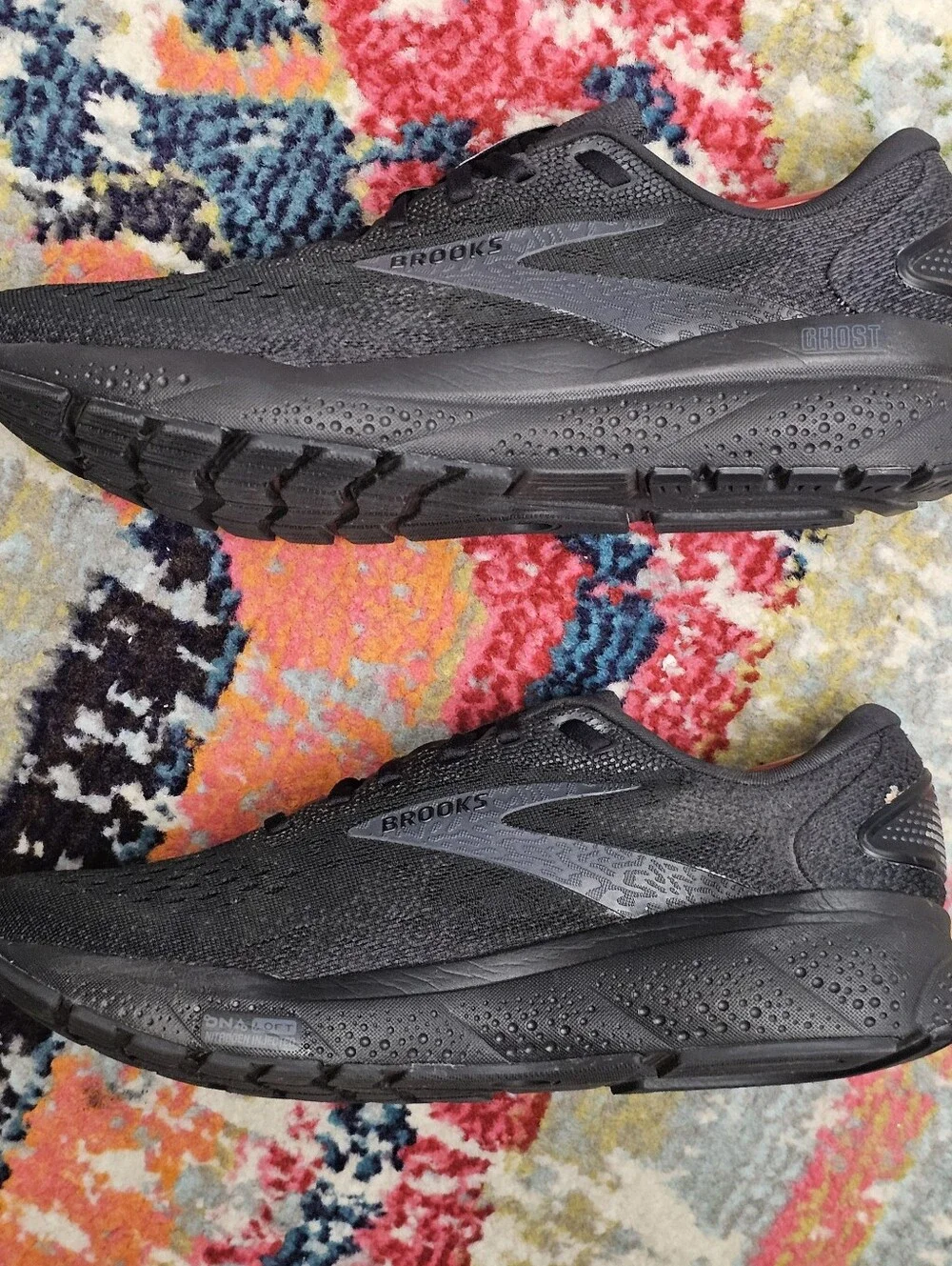 Brooks Ghost 16 Mens 7.5 Narrow Black Running Shoes 1204071D020 Sneakers